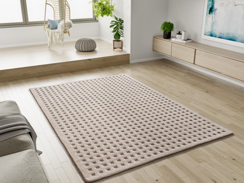 ALFOMBRA NÓRDICA EN RELIEVE DIENA 40418 BLANCO